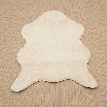Фигурный ковер из полиэстера 1000a-cream-1005-shkura | Турция