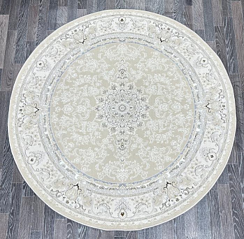 Круглый ковер из полиэстера a054a-light-beige-shrink-light-beige-shrink-krug | Турция