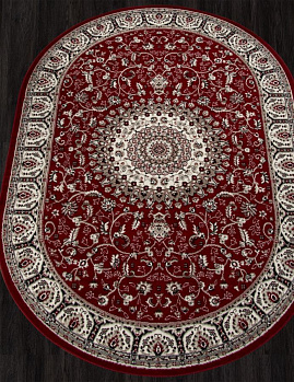 Овальный ковер из синтетики d409 - red | Россия